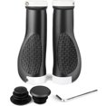 thumbnail image 1 of Puños ergonómicos para manillar de bicicleta, bloqueo de 2 lados, agarre antideslizante de goma TPR, puños de bicicleta para MTB/BMX/montaña/cuesta abajo/plegables/bicicletas urbanas/scooter blanco Sailing Electrónica, 1 of 1