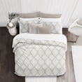 thumbnail image 3 of 6ix Tailors CRE-AUR-LIN-CMF-SQ-3PC Square Cressida Linen Super Queen Size Comforter & 2 Pillow Shams Set - 3 Piece, 3 of 5