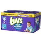 Luvs Super Absorbent Leakguards Newborn Diapers Size 2 96 count