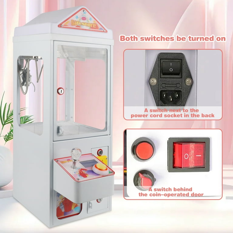 JORUGUNA Mini Claw Crane Machine 110V Metal Case Bar Candy Toy