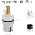thumbnail image 2 of RP25513 Faucet Stem Replacement for Delta two handle Faucet Repair Kit Includes RP24096 Cartridge RP4993 Seat and Spring RP24097 Turn stop1/4, 4 pack$$Tools & Hardware Other, 2 of 7
