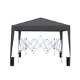 thumbnail image 6 of Pop Up Canopy Tent 10x10, Instant Outdoor Gazebo with Removable Sidewalls, Portable Shade Shelter with 4 Sand Bags & Carry Bag for Patio, Party, Beach, Camping, Black, 6 of 11
