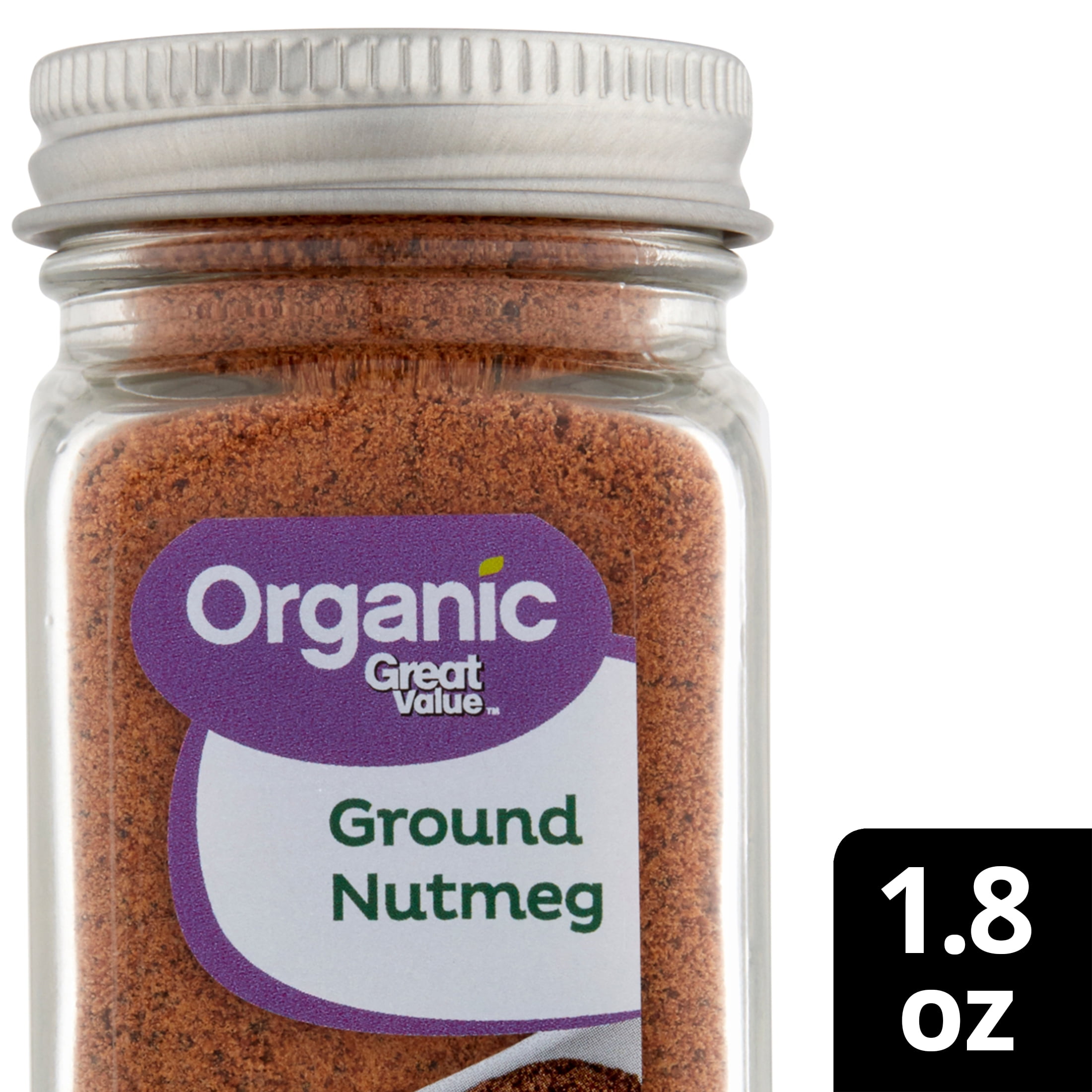 Great Value Organic Ground Nutmeg, 1.8 oz