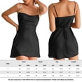 thumbnail image 2 of Vestido De Tirantes Finos Vestido corto con tirantes de cadena para mujer, sin espalda, de corte bajo, para discoteca (negro L) Ygjytge para Mujer Negro T M, 2 of 9