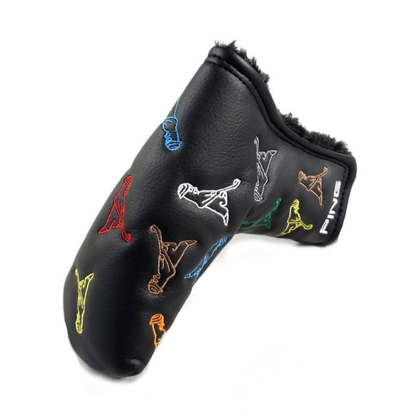 NEW Ping Mr. Pingman Leather Blade Black/Multi Putter Headcover ...