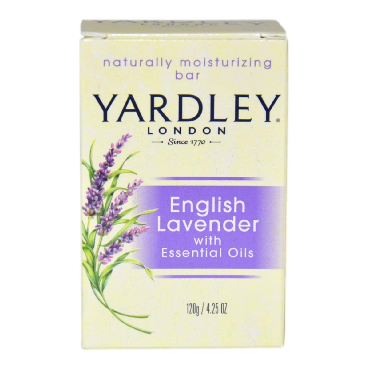 Yardley London Moisturizing Bar English Lavender with Essential Oils 4.25 oz (Pack of 3