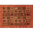 thumbnail image 1 of Ahgly Company Indoor Rectangle Abstract Orange Modern Area Rugs, 7' x 10', 1 of 4