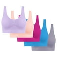 thumbnail image 2 of Gmluru Womens Bras Ultra-Comfort Wireless Seamless Racerback Bra Breathable Light Lift Tank Style 5-Pack Gray (L), 2 of 3