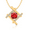 Gold, variant on Rose Gold Plated Round Garnet Hashtag Design Pendant Gift For Get Well Soon || Ali Baba Jewellery