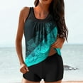 thumbnail image 2 of Women's Tummy Control Tankini Set, Floral Print High Waisted Boy Shorts Modest Two Piece Swimwear, 2 of 6
