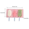 thumbnail image 3 of EIMELI 2 PCS Popsicle Mould, Popsicle Molds 3 Cavities Silicone Ice Pop Molds BPA Free Popsicle Mold Reusable Easy Release Ice Pop Make (Green), 3 of 6