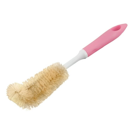 - Household Home Kitchen Plastic Handle Pan Pot Bottle Cup Cleaning Brush Orange