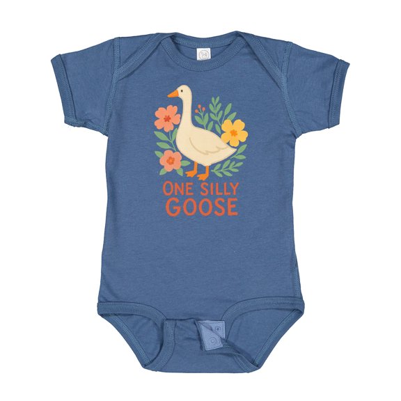 Inktastic One Silly Goose Cute Animal Design Boys or Girls Baby Bodysuit