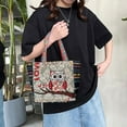 thumbnail image 5 of Traditional Women Tote Bag, Travel Bag, Handmade Casual Handbags for Outdoor , Beige Owl F-Beige Owl, 5 of 8