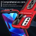 thumbnail image 4 of Allytech Moto G Pure Case, Moto G Power 2022 Case, Hybrid Rugged Shockproof Back Cover with Sliding Camera Lens Protector Kickstand Phone Case for Motorola Moto G Pure/ G Power 2022 - Red, 4 of 10
