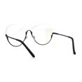 thumbnail image 2 of Lunettes de Mode pour Femmes à Demi-Monture en Métal Papillon Noir, 2 of 4