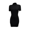 thumbnail image 4 of Women's Fall Fashion Long Sleeve Mini Dress Bodycon Short Party Date Night Going Out Dresses Black, 4 of 5