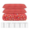 thumbnail image 2 of 3 Pcs Soft Bedding Set, Includes 1 Duvet Cover with Zipper And 2 Pillow Shams,Red Floral Full(79"×90"), 2 of 8