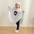 thumbnail image 6 of URMAGIC Toddler Baby Boys Girls Halloween Costume White Ghost Face Cloak Cape Party Cosplay Robe Ghost Costume 1-6T, 6 of 12
