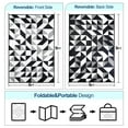 thumbnail image 6 of Outdoor Rugs for Patio 6x9ft, Reversible Plastic Straw Rug, RV Camping Waterproof, Portable Carpet Area Rug for Camping, Deck Garden, Porch and Balcony, Black & White, Geometric, 6 of 7