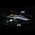 thumbnail image 5 of Juego de 7 señuelos para camarones luminosos y suaves, 7 colores, cebo para camarones, señuelos para camarones, cebo de pesca con ganchos, cuentas, aparejos de pesca para agua dulce, agua salada, lubina, trucha, bagre, salmón Sailing Electrónica, 5 of 5