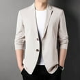 thumbnail image 3 of Spring Summer Men's Lightweight Business Suit for Men Summer Suit Jacket Casual Suit for Man Stretch Slim Fit Button Suit for Men Slim Fit Sport Coats, 3 of 5