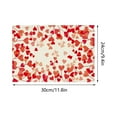 thumbnail image 3 of Plyzle Valentine's Day Love Hearts Placemats,11.8x9.4 Inch Seasonal Anniversary Holiday Table Mats for Party Kitchen Dining Decoration,1 Pcs Table Placemat, 3 of 4