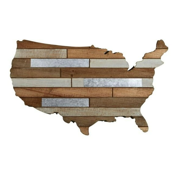 Wall Hanging Mixed Media Wood & Metal USA Wall Art
