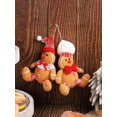thumbnail image 4 of Muñecos de peluche de hombrecito de jengibre navideño, lindas y suaves figuras de hombrecito de jengibre para niño y niña con gorro de chef, adornos navideños colgantes para puerta, ventana, mesa, árb, 4 of 7