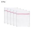 thumbnail image 3 of Uxcell 5Pack 9.1"x11.8" Mesh Laundry Bags with Zipper Mesh Wash Bags for Laundry, Pink, 3 of 7