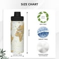 thumbnail image 3 of Honeii World Map 1 Print 18OZ Sports Insulated Kettle,Double-Walled Stainless Steel Water Bottle with Leak-Proof Lid, Perfect for Outdoor, Sports, and Travel, 3 of 7