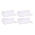 thumbnail image 1 of Rack de Pared Flotante de Acrílico Sin Daños para Inteligente 4 piezas blanco, 1 of 5