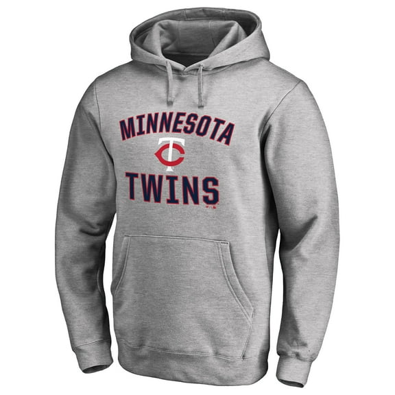Men's Ash Minnesota Twins Victory Arch Pullover Hoodie