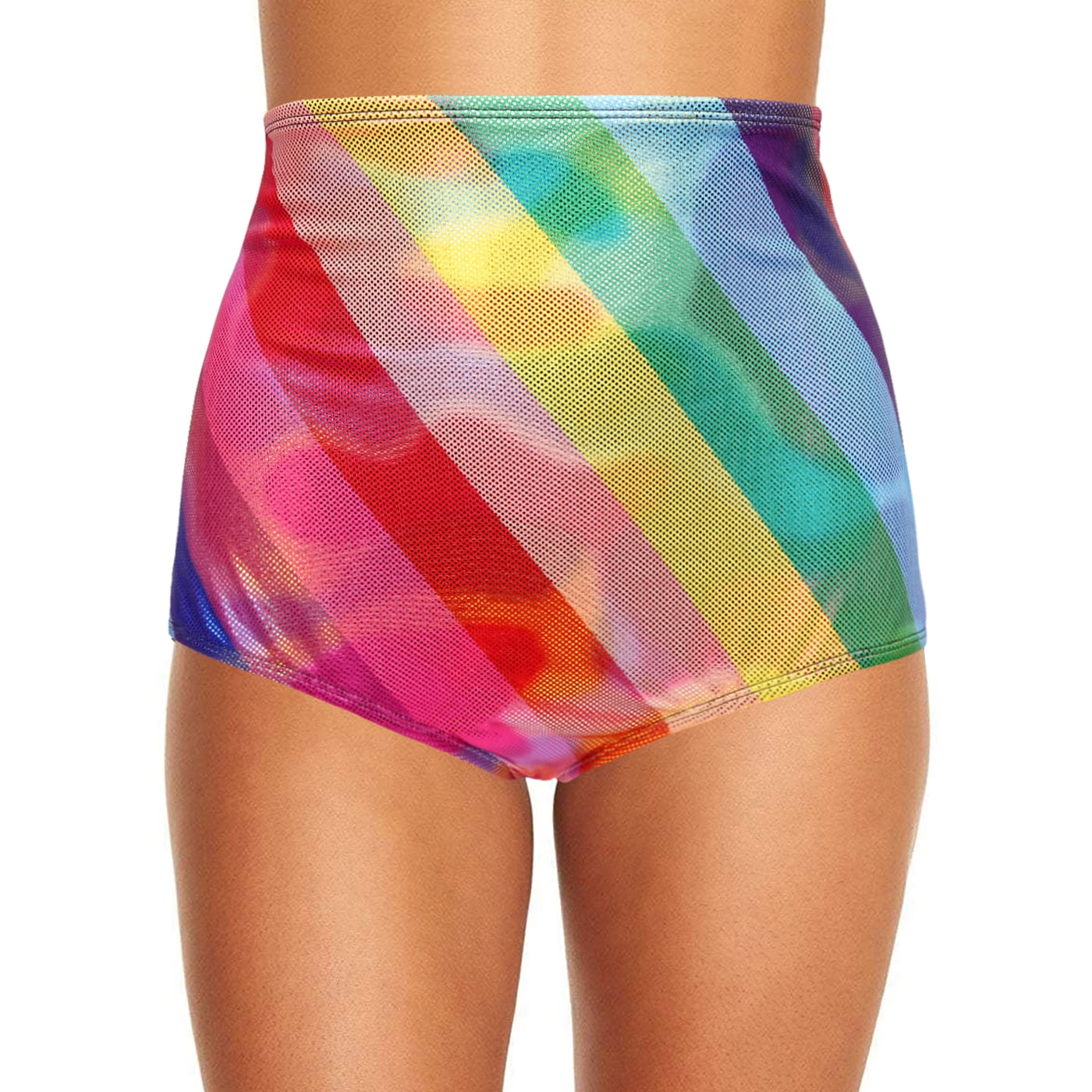 HDE HDE Women’s Plus Size Rave Shorts High Waisted Rave Bottoms