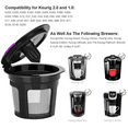 thumbnail image 2 of Tazas K reutilizables para Keurig 2.0 y 1.0, 4 paquetes de filtro de café universal recargable K Cups, sin BPA, reutilizable para la mayoría de cafeteras Keurig K-Cup, 2 of 7