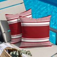 thumbnail image 2 of Throw Pillow Covers, Farmhouse Red Striped Decorative Throw Pillow Covers 18x18 Inch, Modern Minimalist Stripes Square Linen Pillow Cases for Couch/Living Room/Sofa, 2 of 9