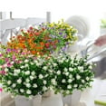 thumbnail image 6 of 6 Bundles Artificial Flowers UV Resistant Realistic Faux Plants Fake Flowers for Outdoor Porch Planters, Spring Summer Home Living Room Office Garden Decorations (Multi-color-Eucalyptus), 6 of 8