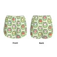 thumbnail image 5 of Picia Cute Chubby Frog Pattern Women's 2 in 1 Athletic Running Shorts High Waisted Workout Casual Gym Sweat Shorts with Comfy Liner Zipper Pockets-Medium, 5 of 9