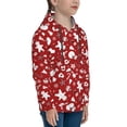 thumbnail image 3 of Lsque Red Christmas Cheer. Patten Youth Hoodie Sweatshirt Pullover with Kangaroo Pocket Boys and Girls Hoodie Warm Hoodie for Kids-Small, 3 of 6