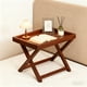thumbnail image 4 of Mesita de Noche de Bambú con Patas Plegables | Bandeja de Desayuno | Bandeja para Aperitivos | Mesa Auxiliar de Sofá | Mesa de Centro | Estantería | 44 X 40 X 30 Cm | Material: Madera | Color: a | 1, 4 of 6