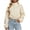 Beige, variant on Mifsaly Women's Long Sleeve Sweatshirts Full Zip Collared Pullover Tops Drawstring Cropped Warm Fall Winter Fashion Sweat Shirts