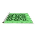 thumbnail image 2 of Ahgly Company Machine Washable Indoor Round Oriental Emerald Green Traditional Area Rugs, 3' Round, 2 of 4