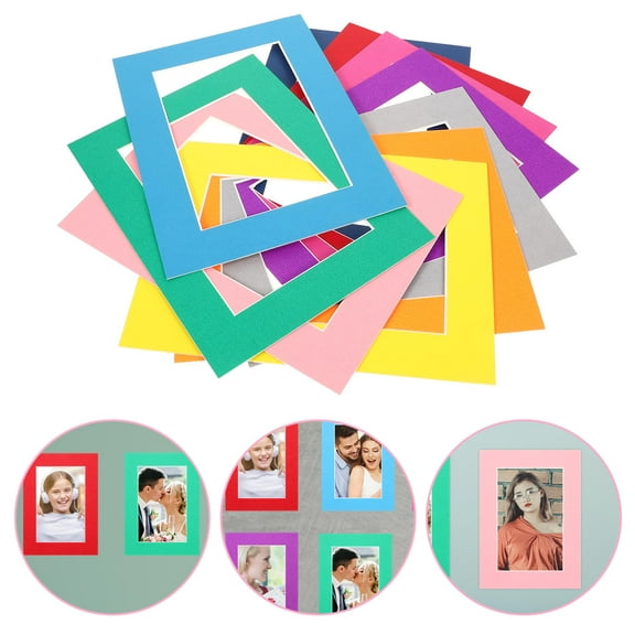 Supvox Chic Cardboard Photo Frames Assorted Colors Home Decor 30Pcs
