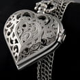 thumbnail image 2 of Jewelry On Clearance Women Hollow Heart-Shaped Pocket Watch Necklace Pendant Chain Silver, 2 of 2