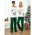 thumbnail image 3 of Sunisery Merry Christmas Family Matching Pajamas Sets Plaid Deer Print Holiday Xmas Pjs Sleepwear For Family Adults Kids, 3 of 7