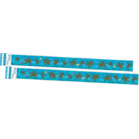 UPC: 0704068043060 | Barker Creek Double-Sided Border 2-Pack  Kai Ola Sea Turtles  Decorate Galore with 70  of Border  Coordinating Designs Printed On Both Sides for Twice The Value  3  x 70  (4306)