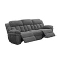 thumbnail image 2 of Benjara Diko 99" Dual Power Recliner Sofa- Cushioned Tufted Seats- Gray Finish, 2 of 6