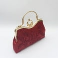 thumbnail image 6 of LZCKDPX Women Evening Bag Floral Embroidery Clutch Bag Vintage Handbag Bridal Wedding Purse Elegant Shoulder Bag,Wine Red,bag, 6 of 7
