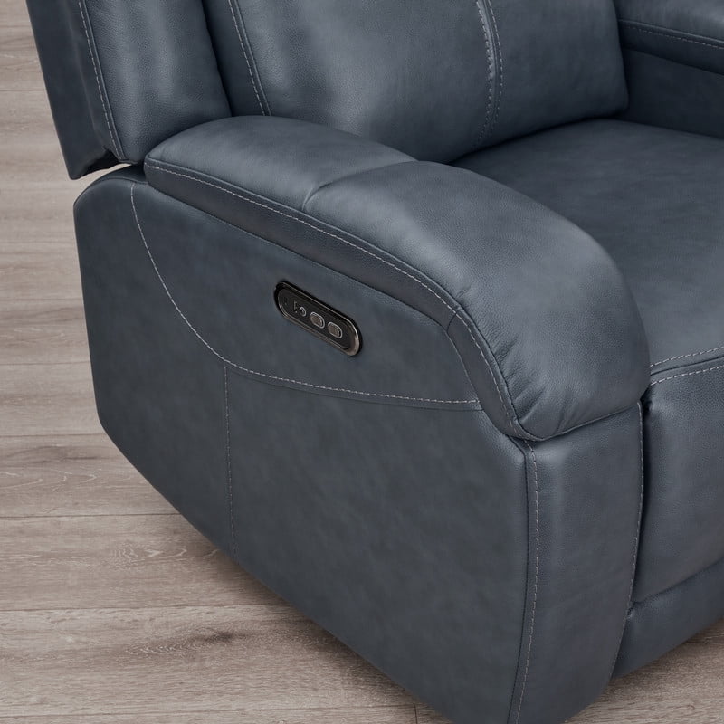 CHITA Genuine Leather Power Recliner Chairs, Wall Hugger Recliners RV Recliner for Living Room,Navy