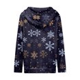 thumbnail image 5 of Women's Casual Fashion Long-Sleeve Zip-Up Hoodie with Christmas Print, Knitted Pullover for Comfortable Wear and Style,Dark Blue,M, 5 of 7
